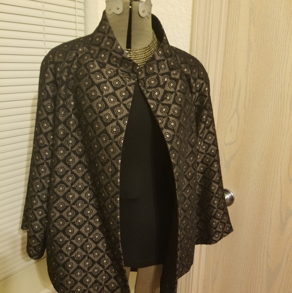 Black and Gold Swing Jacket